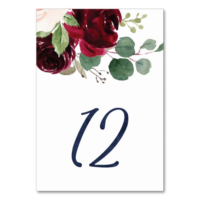 Table Numbers for KJ #12 (Front)
