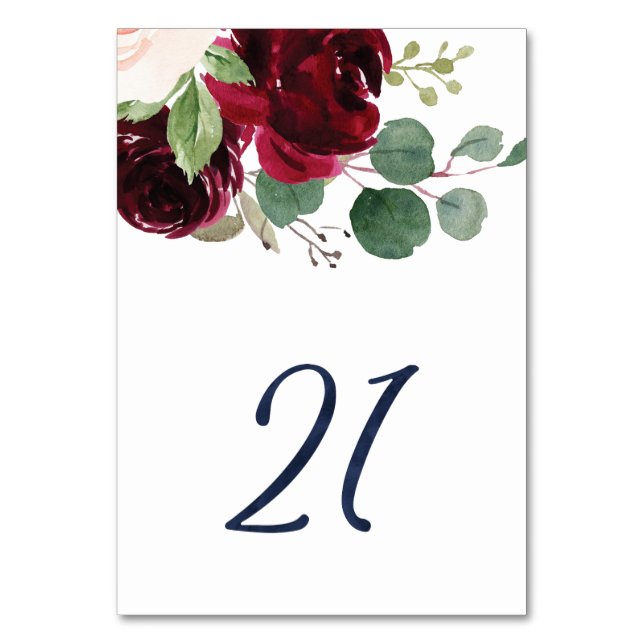 Table Numbers for KJ #21 (Front)