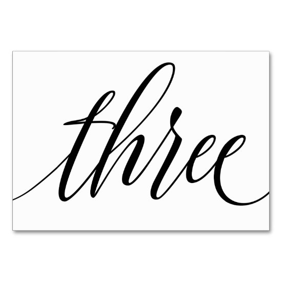 Table Numbers - Luxe Typography (Black) 3
