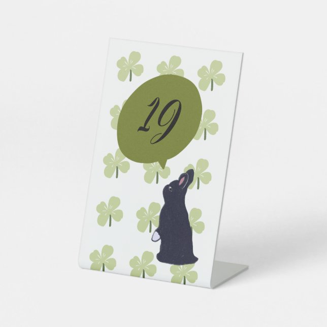 Table numbers pedestal sign (Front)