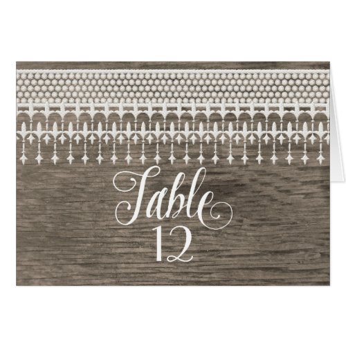 Table Numbers Rustic Vintage Lace Barn Wood Board