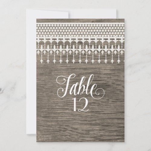 Table Numbers Rustic Vintage Lace Chalkboard