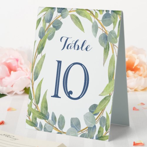 Table Numbers Table Tent Sign