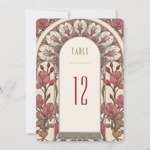 Table Numbers Vintage Art Nouveau Wedding
