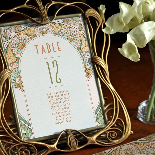 Table Numbers Vintage Art Nouveau Wedding (Creator Uploaded)