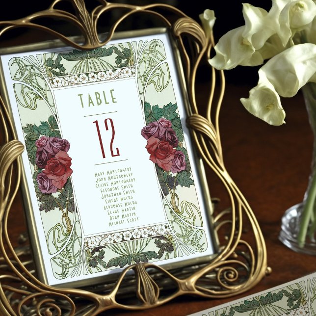 Table Numbers Vintage Art Nouveau Wedding (Creator Uploaded)