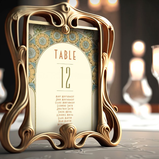 Table Numbers Vintage Art Nouveau Wedding (Creator Uploaded)