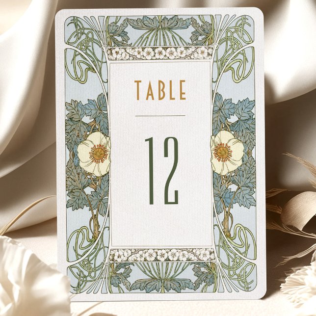 Table Numbers Vintage Art Nouveau Wedding (Creator Uploaded)