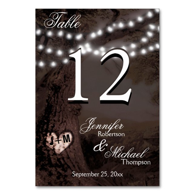 Table Numbers | Wedding Tree (Front)