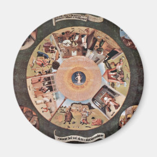 Table Of The Mortal Sins., By Hieronymus Bosch (B Magnet
