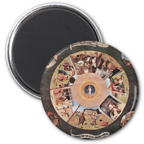 Table Of The Mortal Sins  By Hieronymus Bosch B Magnet