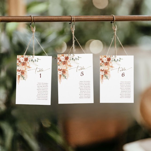 Table One Modern Terracotta Wedding Table Number  (Creator Uploaded)