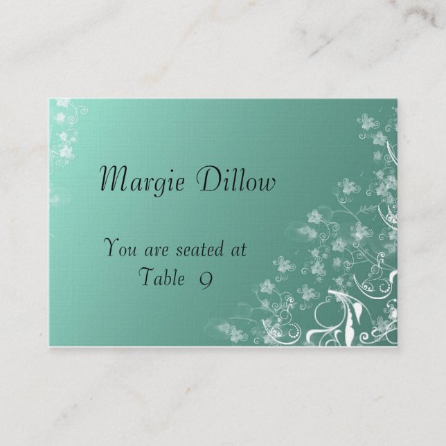 Table Place Cards for Weddings Template (Front)