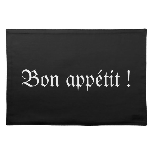 Table placemat/set "Bon appétit" Placemat (Front)