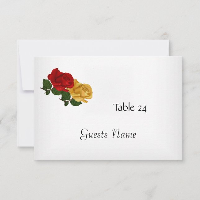 Table Placement Card White (Front)
