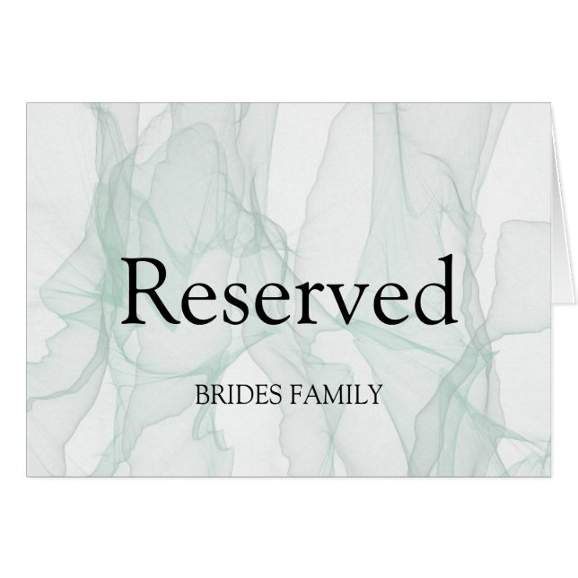 Table Reserved Marble Background Cards (Front Horizontal)