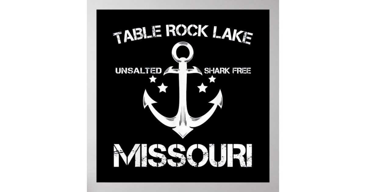 TABLE ROCK LAKE MISSOURI Fishing Camping Poster Zazzle