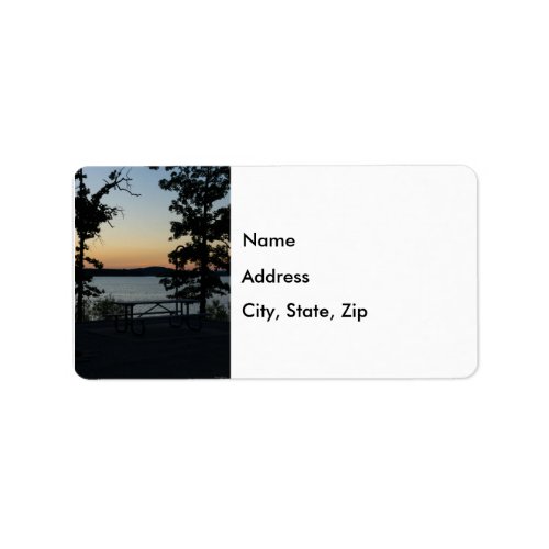 Table Rock Silhouette Sunset Address Labels