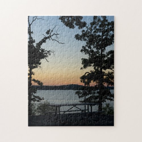 Table Rock Silhouette Sunset Jigsaw Puzzle