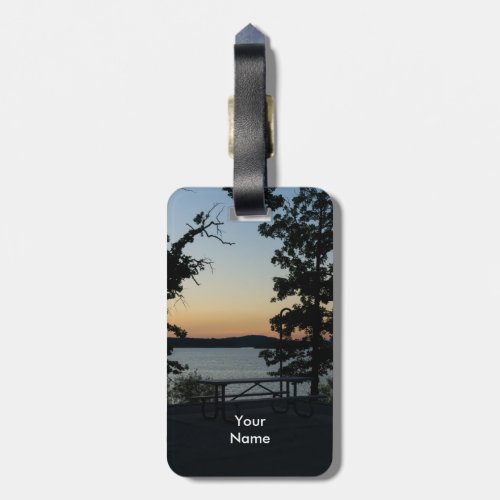 Table Rock Silhouette Sunset Luggage Tag