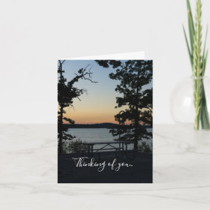 Table Rock Silhouette Sunset Thinking Of You Card