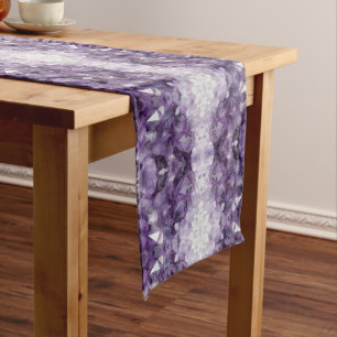 Table Runner Amethyst Crystals