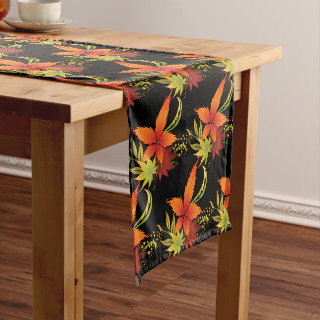 Table RunnerAutumn Leaves Short Table Runner Zazzle