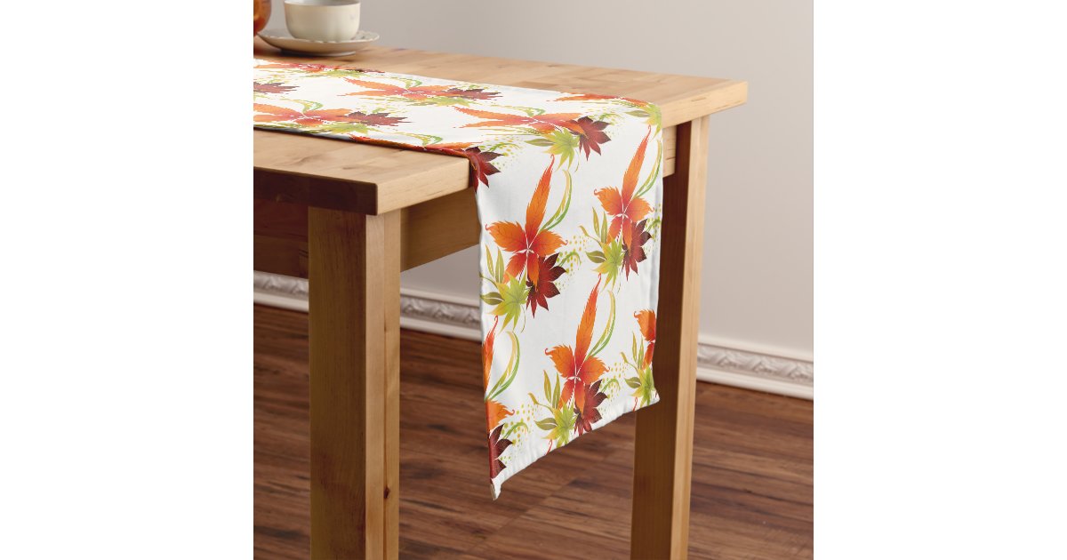 Table RunnerAutumn Leaves Short Table Runner Zazzle