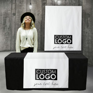 Table Runner Banner Business Logo Events Script Tapestry