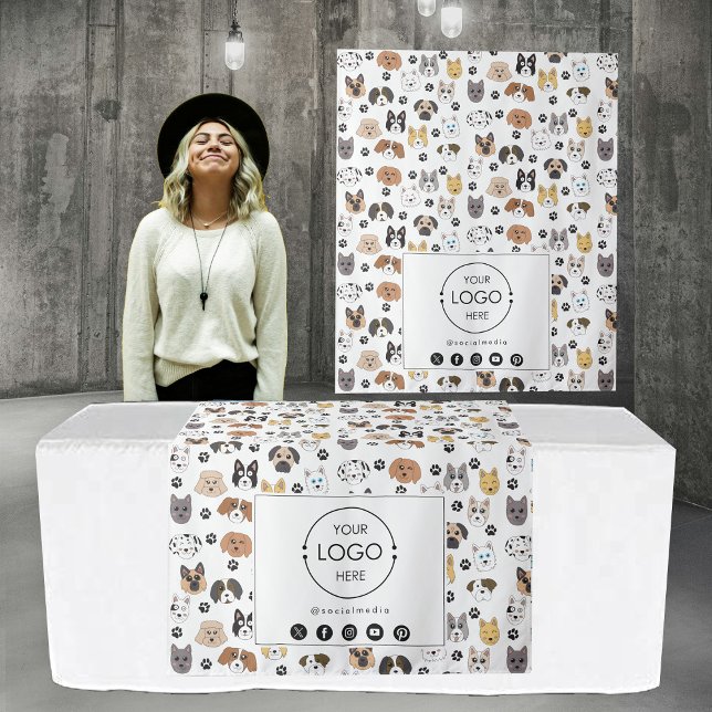 Table Runner Banner Business Logo Social Media Dog Tapestry (Table Runner Banner Business Logo Social Media Dog Tapestry)