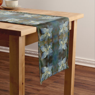 Table Runner Blue Poinsettia