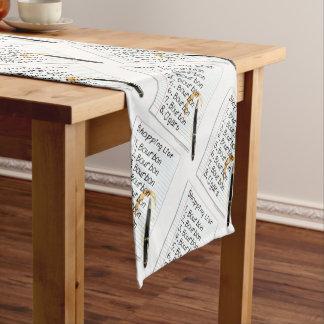 TABLE RUNNER - BOURBON LOVERS SHOPPING LIST