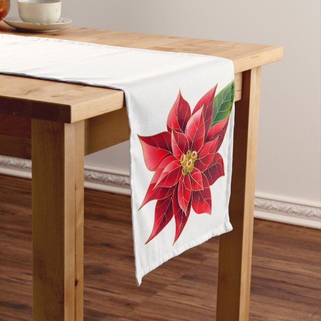 Table Runner Christmas Poinsettia (In Situ)
