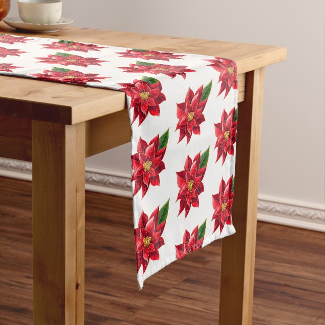 Table Runner Christmas Poinsettia (In Situ)