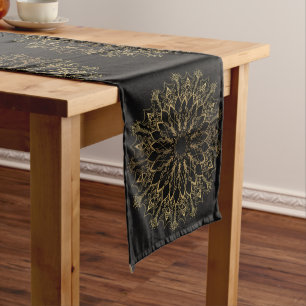 Table Runner - Golden Bee Mandala