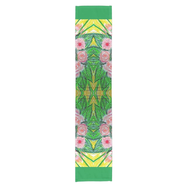 Table Runner Green, Pink, Yellow (Front)