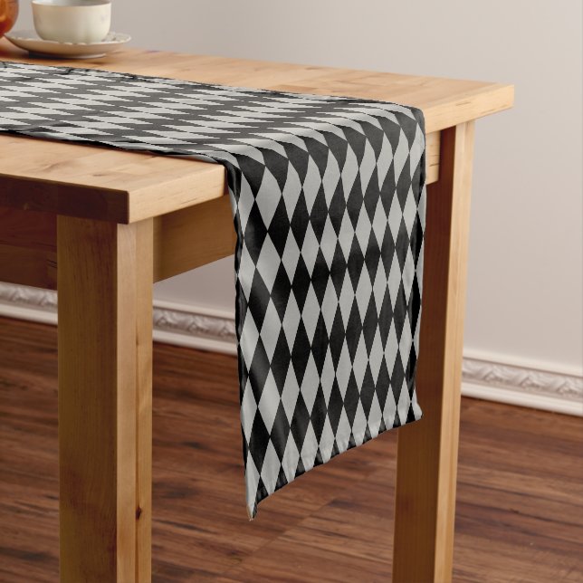 Table Runner-Harlequin Diamond Print Short Table Runner (In Situ)