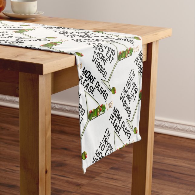 TABLE RUNNER - More Olives. Eating Veggies! (In Situ)