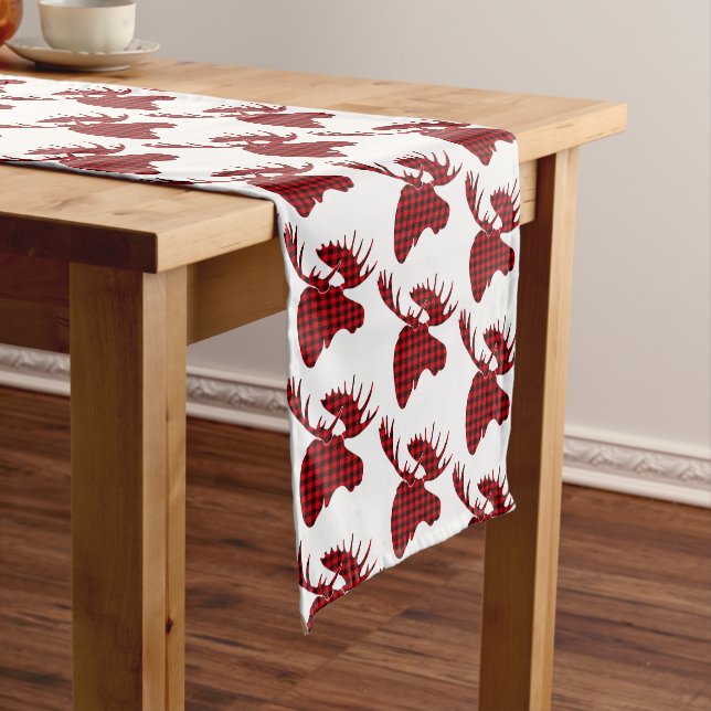 Table Runner-Plaid Moose Medium Table Runner (In Situ)