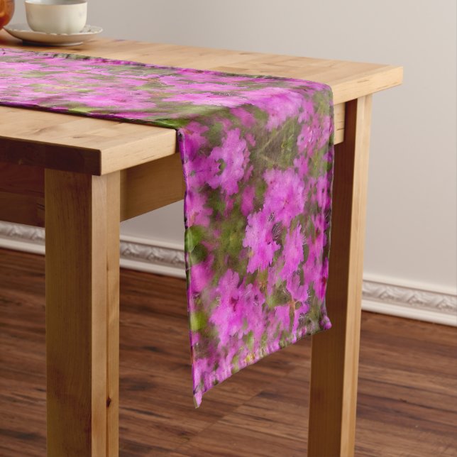Table Runner Purple Rhododendron (In Situ)