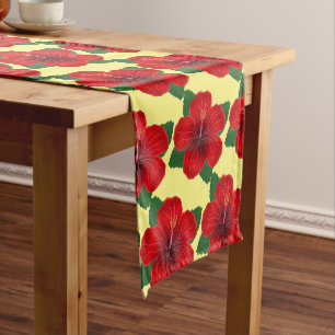 Table Runner-Red Hibiscus Table Runner