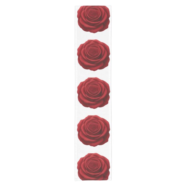 Table Runner  - Red Rose Flower (Front)
