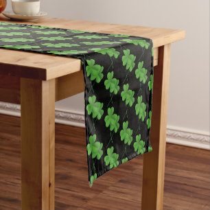 Table Runner-St. Patricks Day Clovers Short Table Runner