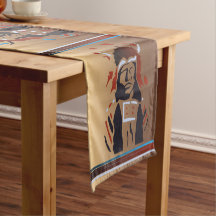 Table Runner with Native American Image
