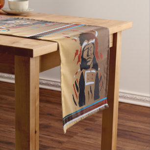 Table Runner with Native American Image