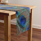 Table Runner With Peacock Feather Pattern