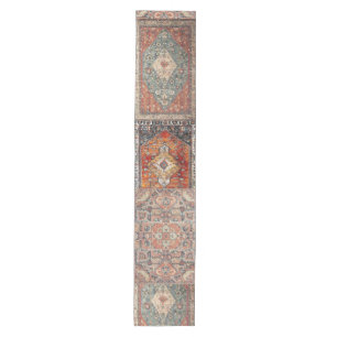 table runner with persian rug motif