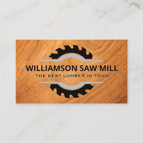 Table Saw  Saw Mill  Lumber Yard Business Card