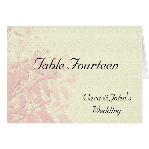 Table Seating Card