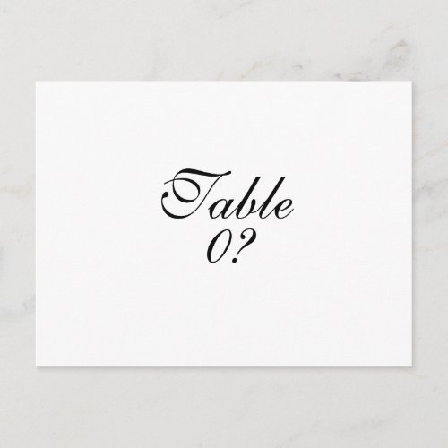 Table seating wedding guest placement CUSTOM Postcard